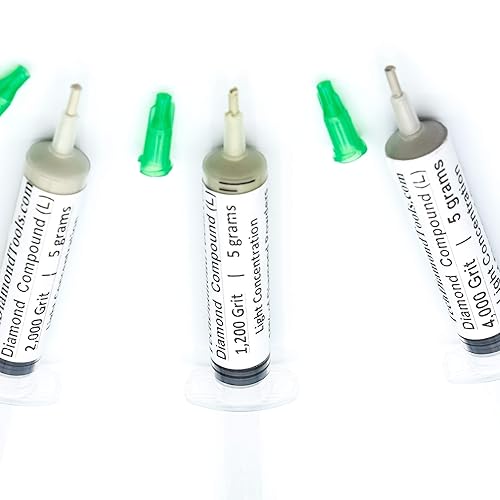 Vista 22 de TechDiamondTools Kit de 3 pasta de pulido compuesto de pulido de diamante fabricado en Estados Unidos 14000 100000 200000 grano para mármol vidrio