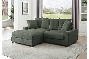 Green Corduroy Corner Sofa