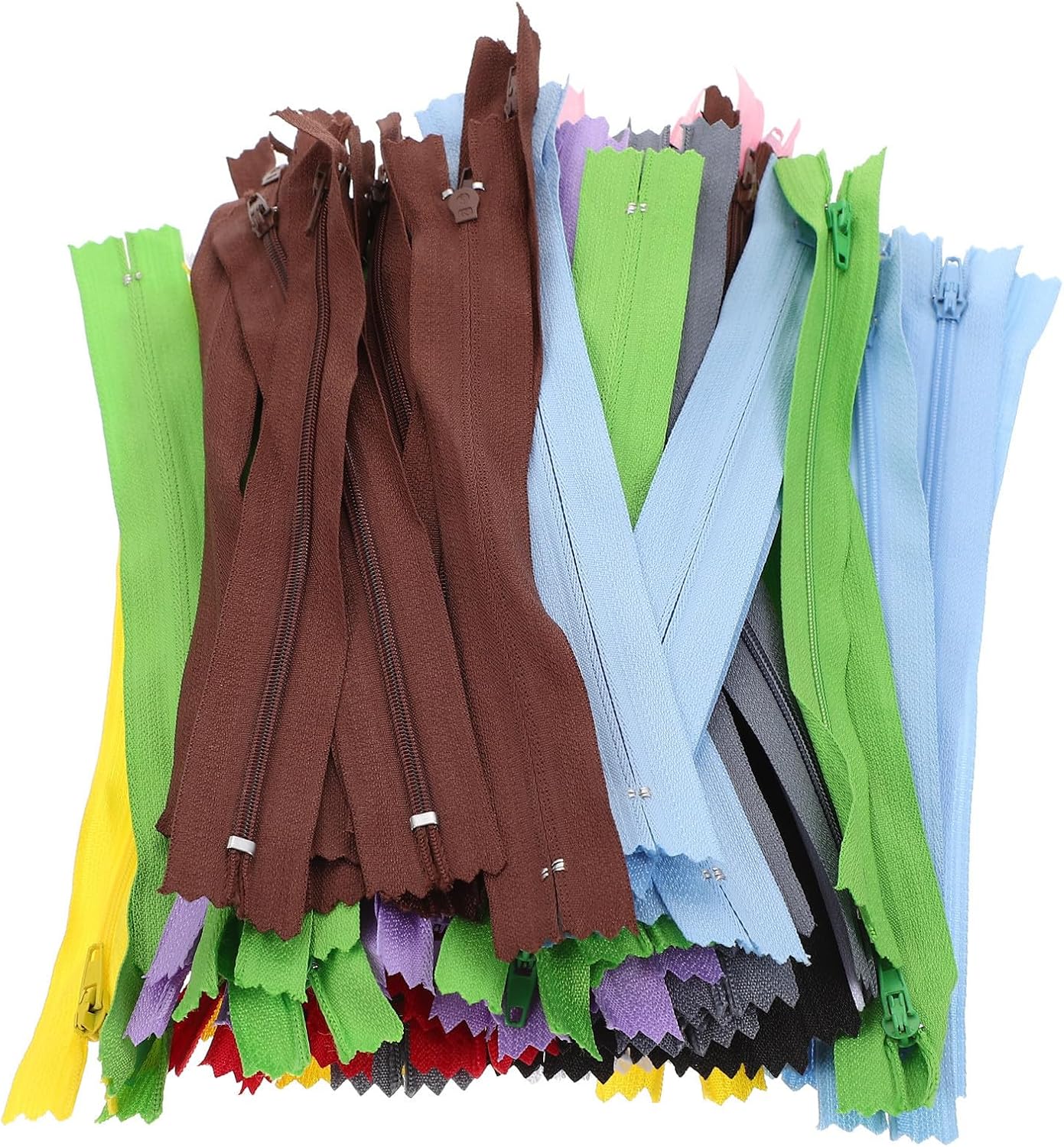 100pcs Nylon Separating Zipper Replacement with Ring Pull