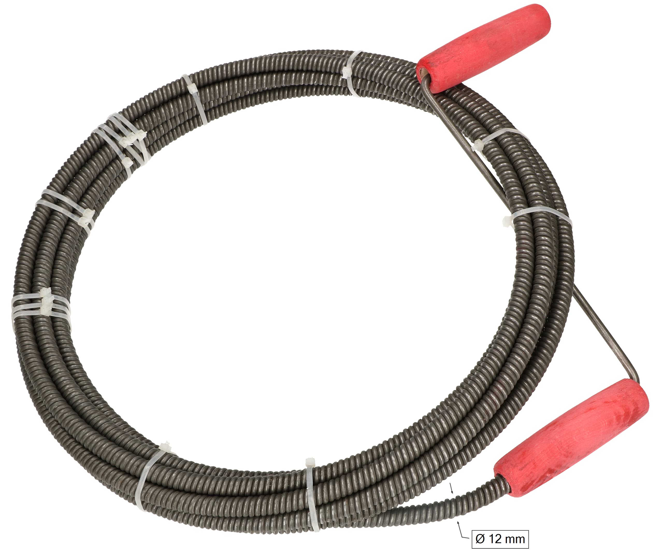 KOTARBAU® Rohrreinigungsspirale 15m x Ø12mm Federspirale für verstopfte Abflussrohre