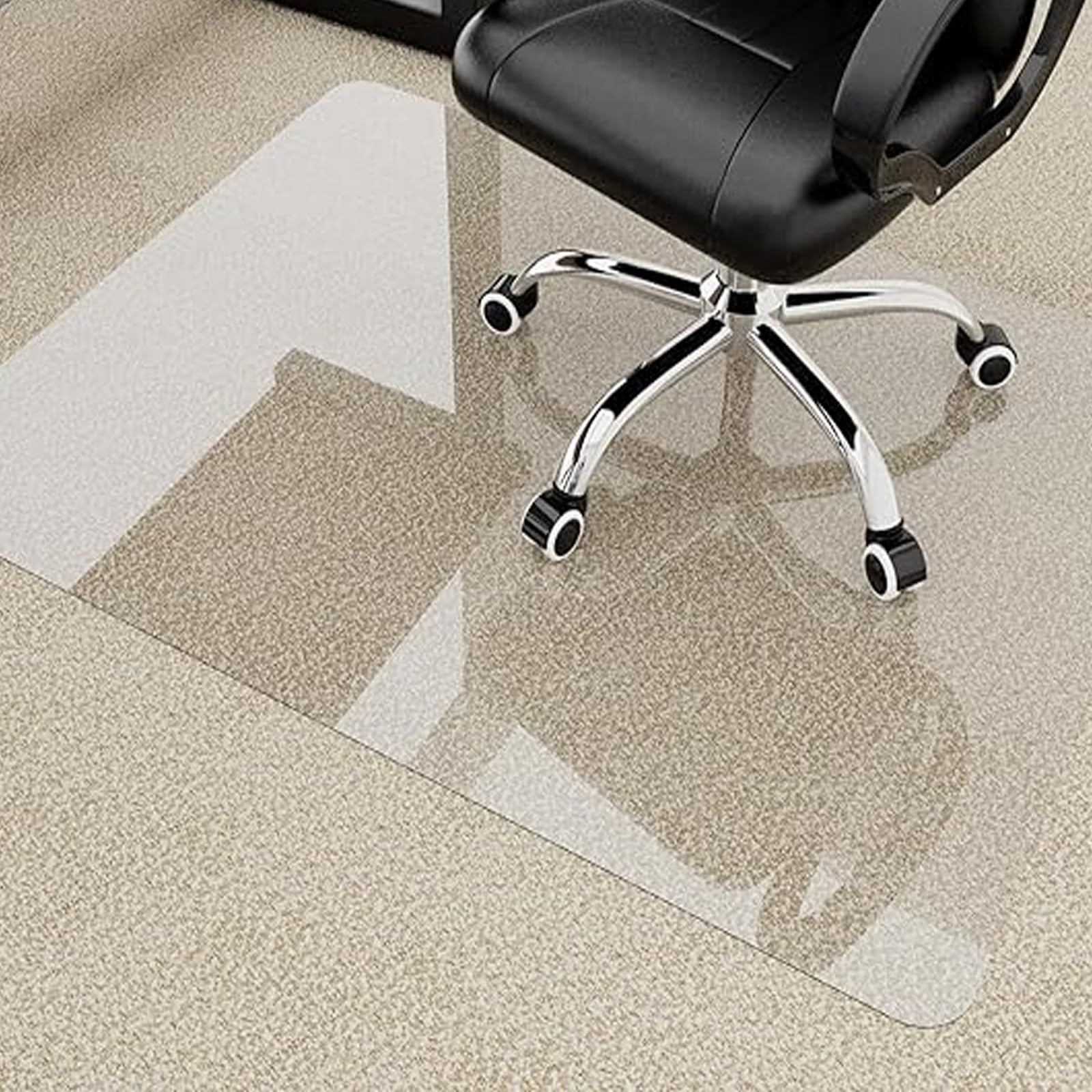 Custom Office Floor Mat Clear Chair Mat Computer Desk Chair Mat PVC Plastic Home Floor Mat Easy Glide