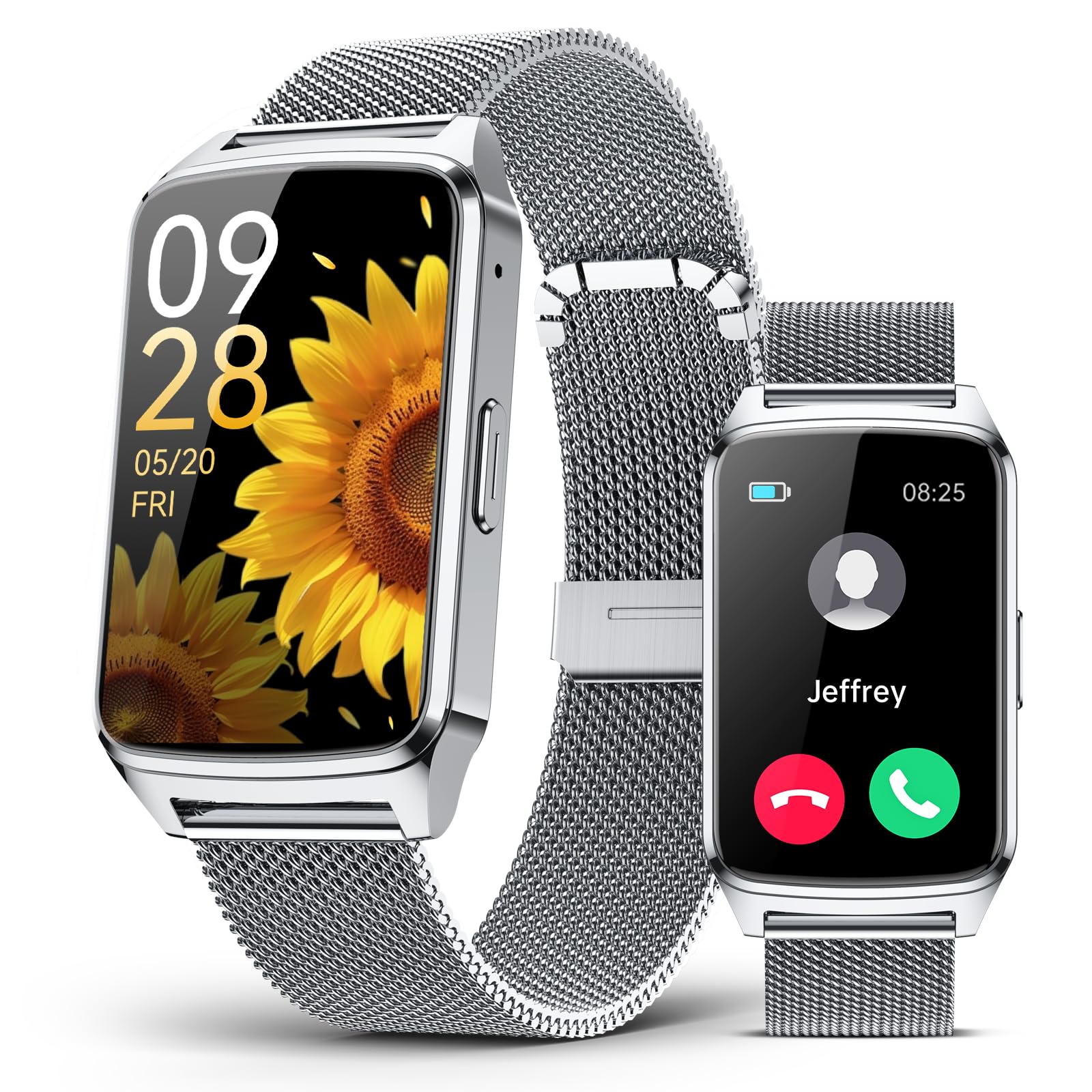Reloj de seguimiento de fitness para mujeres y hombres, contador de pasos compatible con iPhone Android, IP68, rastreador de actividad impermeable con monitor de calorías y sueño, más de 110 modos