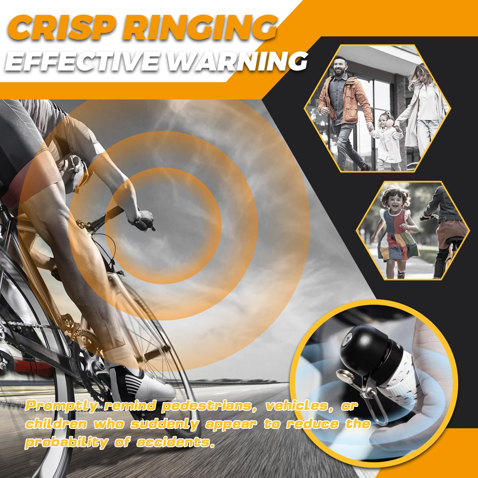 Aluminum Bike Bell Right Hand Bicycle Bike Bell Al... – Vicedeal