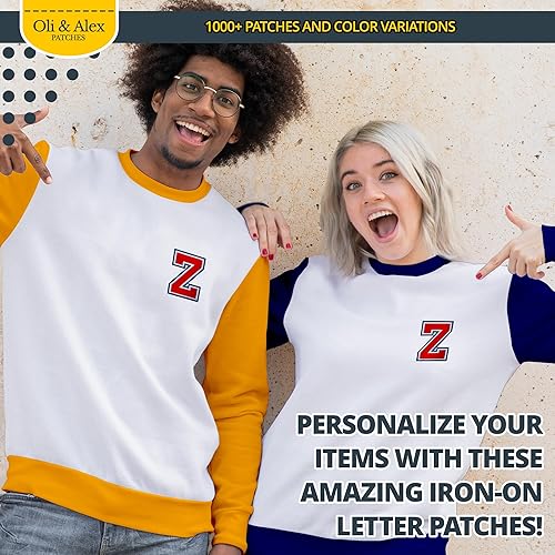 Miniatura 281 de Parches de letras termo-adhesivas de alta calidad – Lindas letras para ropa – Parche universitario para ropa – Letras bordadas de 4 1/2 parches