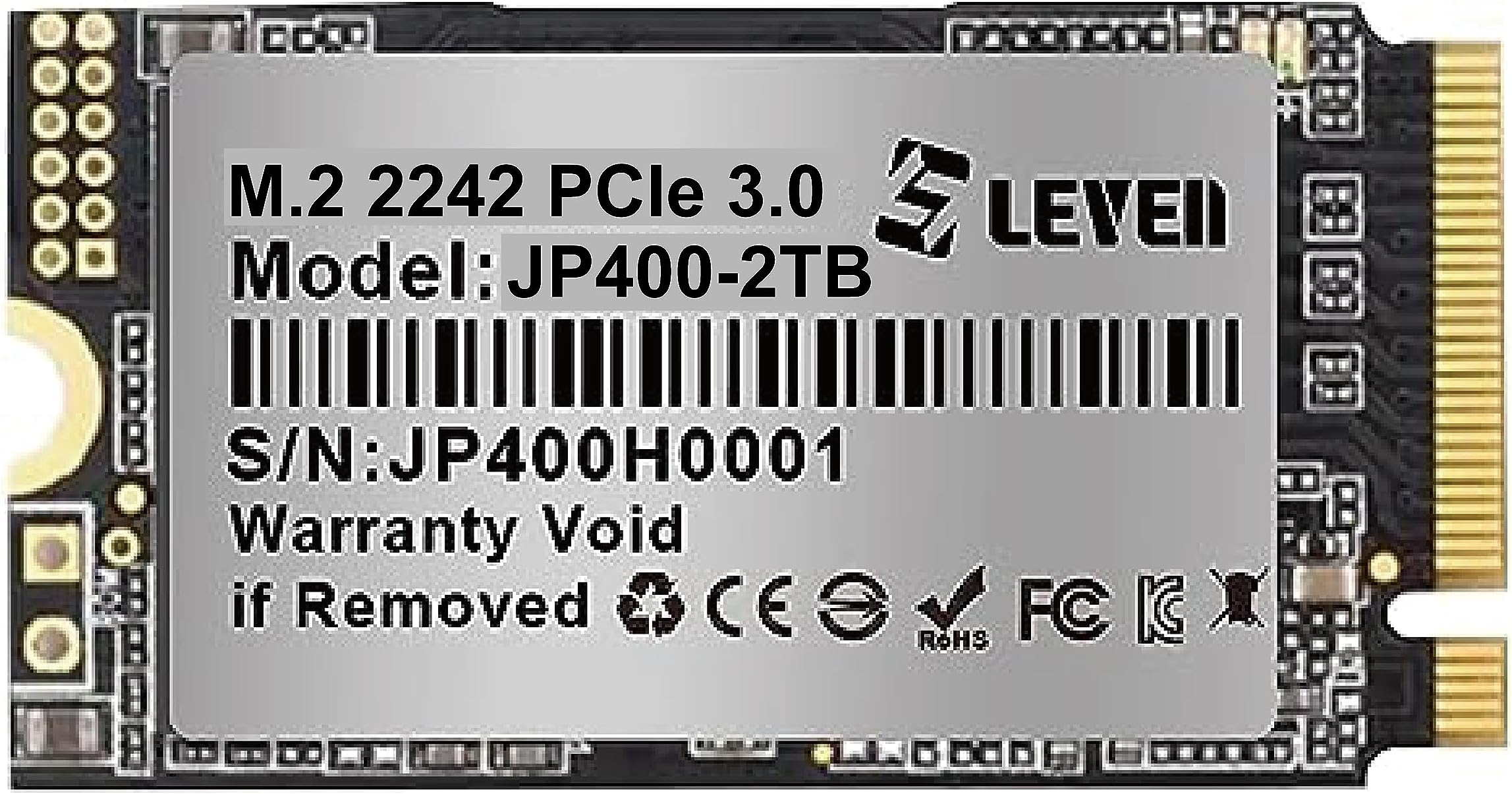 LEVENJP400 2TB M.2 PCIe 2242 Gen3x4 SSD NVMe