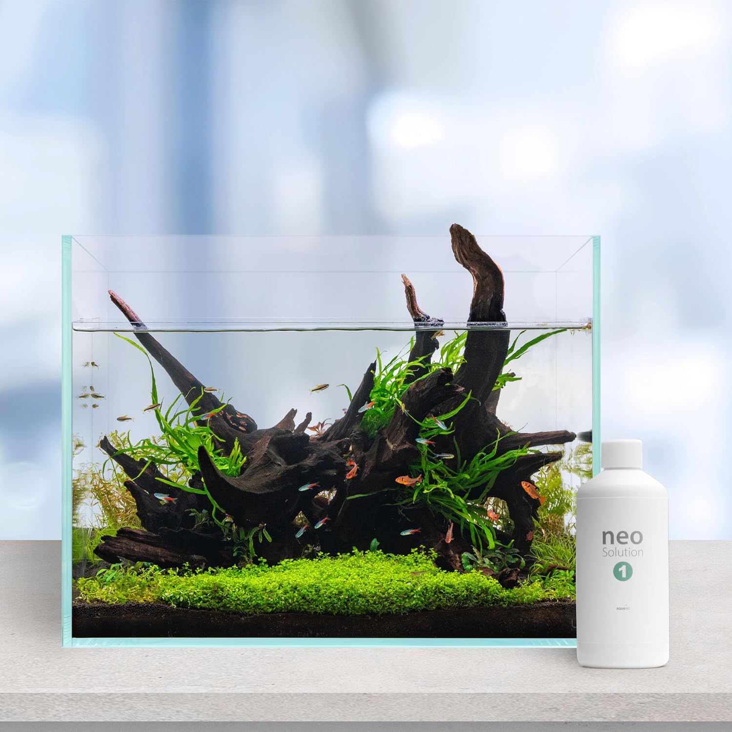 Plant Fertilizer for Aquarium Plants - Liquid Fertilizer with Nitrogen, Phosphorus, Potassium, Magnesium to Promote Growth & Photosynthesis in Aquatic Environments - Neo Solution 1, 1000ml