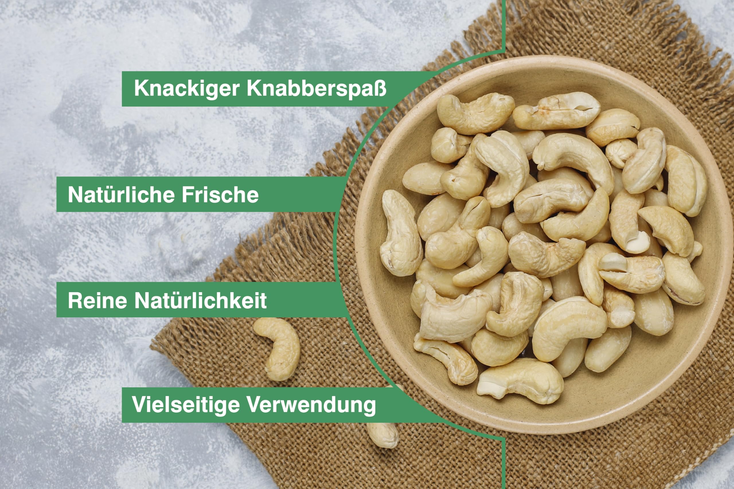 Sunnah Shop® Anacardos crujientes naturales de 5 kg | sin sal y sin tratar | 100% natural de alimentos crudos anacardos | nueces de anacardo - ricas en proteínas | Ideal como aperitivos saludables