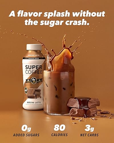 Miniatura 4 de Kitu Super Coffee café Keto sin azúcar 0 gramos de azúcar 10 gramos de proteína 80 calorías 12 onzas líquidas  café helado café con proteínas