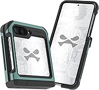 Vista 43 de Ghostek Atomic - Funda delgada para Galaxy Z Flip 4, parte trasera de aramida con parachoques de aluminio rojo, funda protectora de doble capa a