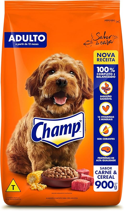 Ração Champ Carne e Cereais 900g
