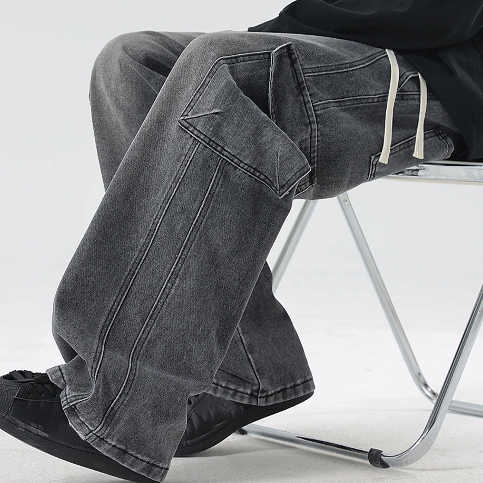 Generico Pantaloni Uomo Eleganti, Pantalone Uomo Sportivi,Jeans Classici in Denim a Cinque Tasche Elasticizzati con Gamba Affusolata per Abbigliamento Casual Moderno e Versatile
