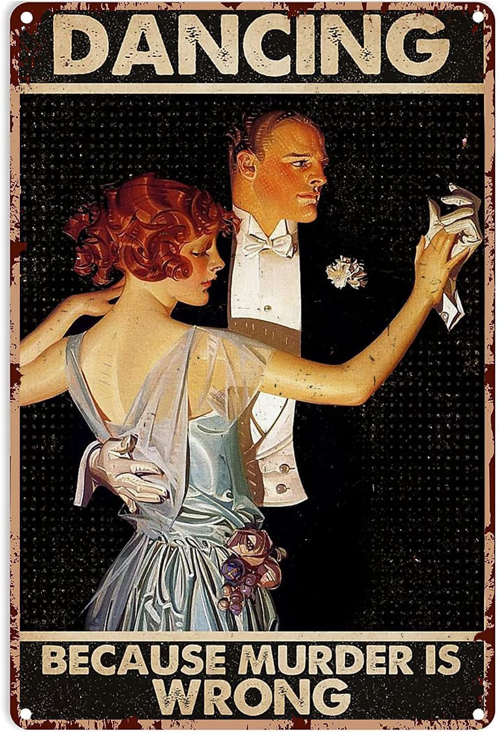 Kwqdozf Women's Tin Sign-11 8X12 Inch And Ballroom Dance Metal Tin Sign Vintage Dance Studio Deco
