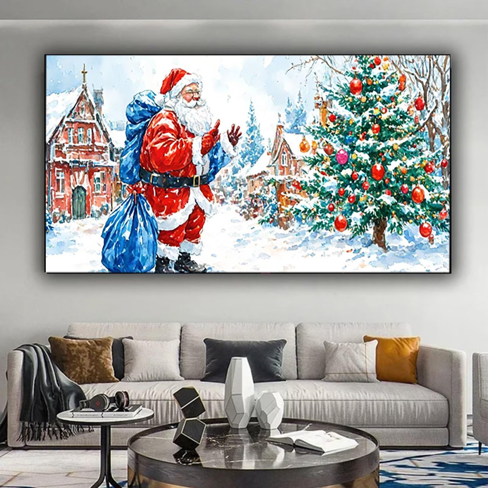 Malen nach Zahlen Kinder Festival, Malen Nach Zahlen Erwachsene, Geschenke für Mädchen Junge Bastelset, Malen nach Zahlen Winter | Malen nach Zahlen Ohne Rahmen, (60x120cm) Bastelset Erwachsene 9-9