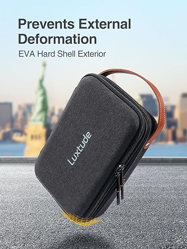 Miniatura 5 de Luxtude Estuche de viaje para cortapelos portátil, bolsas rígidas para cortapelos y suministros, bolsa de recortadora resistente, accesorios de