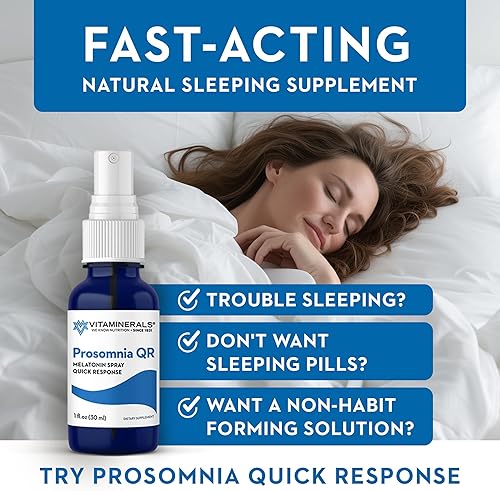 Miniatura 2 de Vitaminerals 133 Prosomnia QR, spray natural de melatonina para dormir, 1 onza