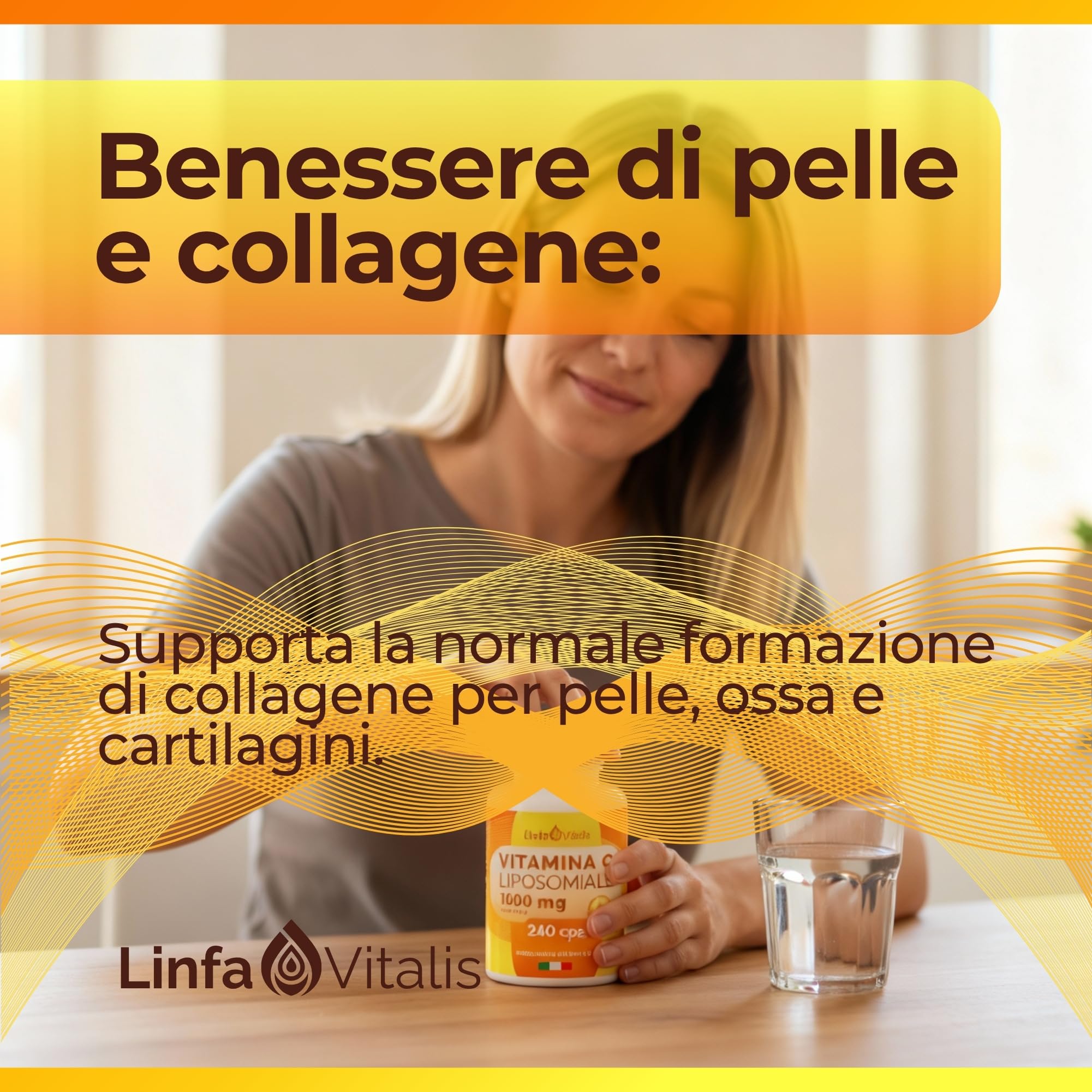 Vitamina C Liposomiale 1000mg Alto Dosaggio 240Cps Vegane (4 Mesi) - Contribuisce alla Riduzione della Stanchezza e Protezione dallo Stress Ossidativo