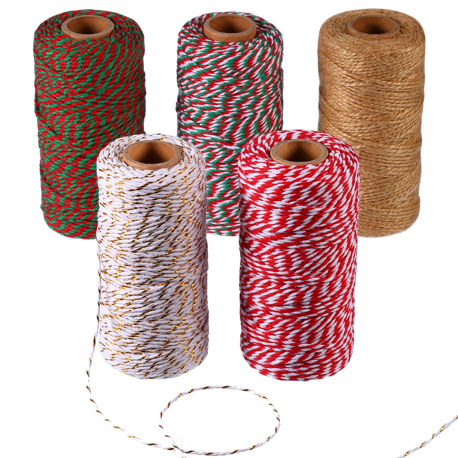 Corde d'Emballage Cadeau Coton Noël pour Réussir vos Décorations sans Nœuds
