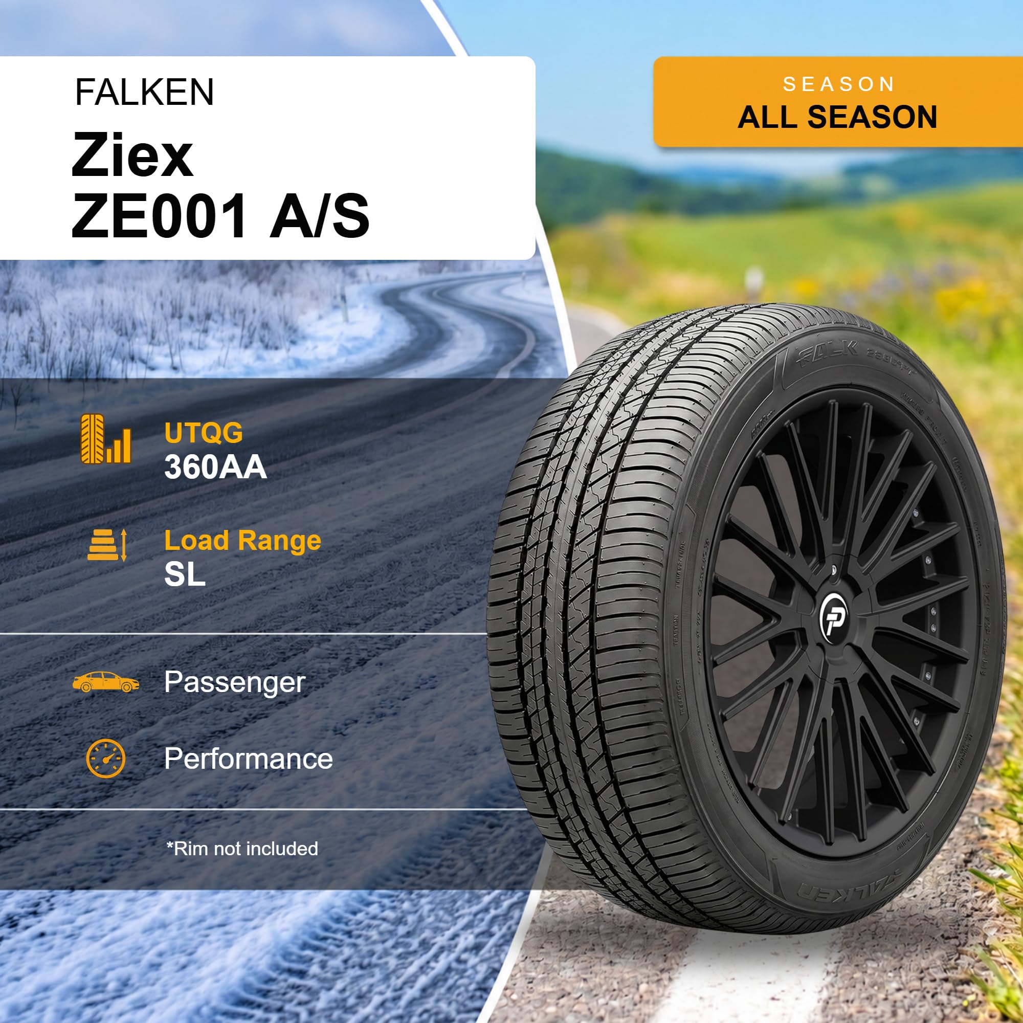 Amazon.co.jp: FALKEN 225/55R18 98H ZIEX ZE001 A/S OE BW