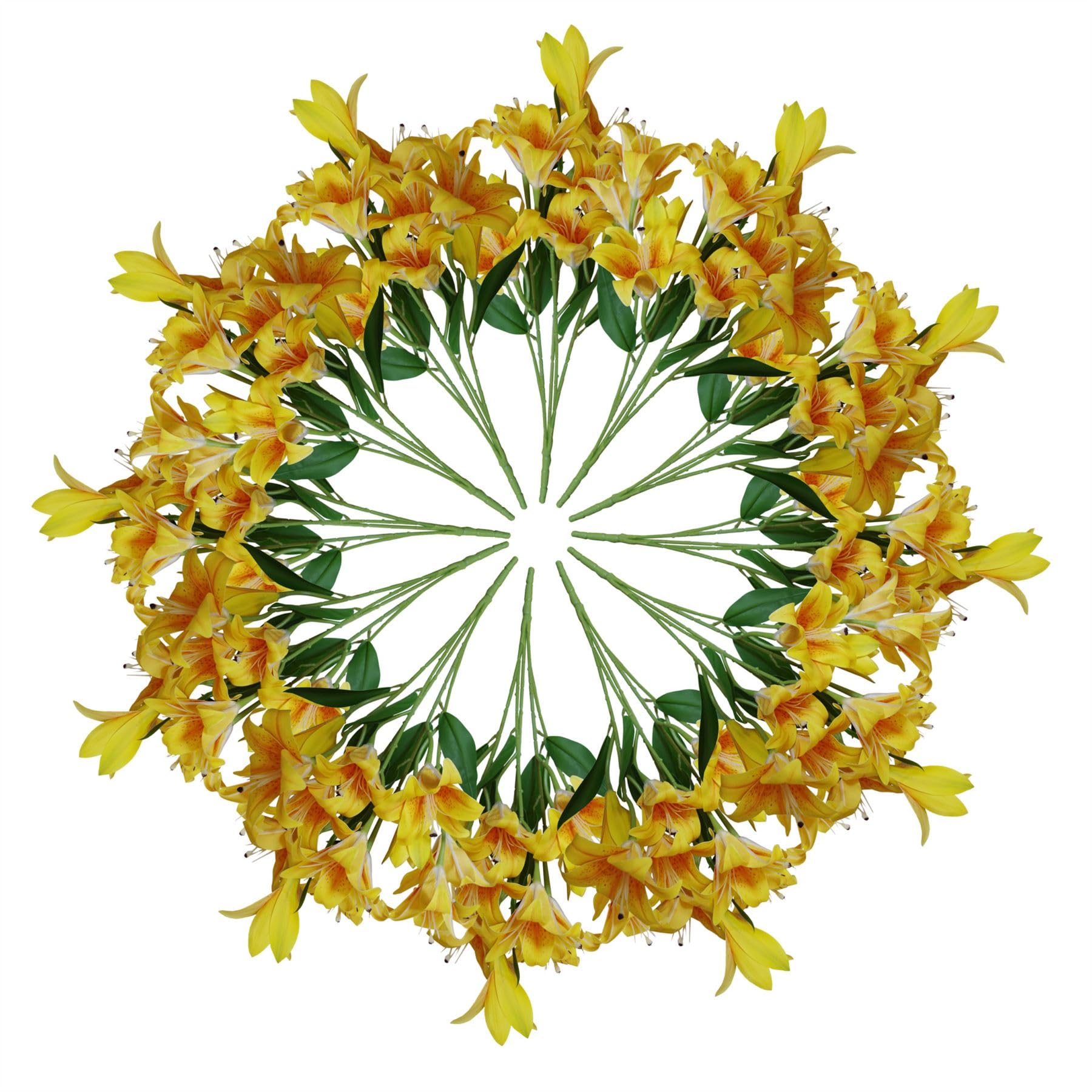 Leaf Large Artificial Stargazer Style Lily Plant