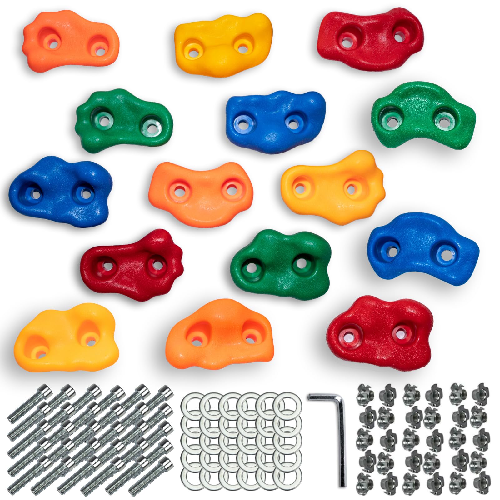 CIMOYBAI Prises d'escalade, Pierres à Grimper Enfants Outdoor, Prises d'escalade Enfants Multicolores, Prises pour Murs d'escalade avec vis de Fixation pour Tours de Jeux et Murs d'escalade