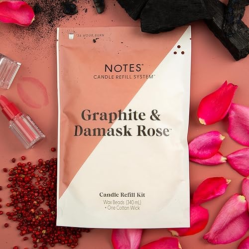 Miniatura 5 de NOTES Recambio de vela sostenible  Fragancia no tóxica, cuentas de cera natural (cera de abejas, salvado de arroz y soja), mecha de algodón y