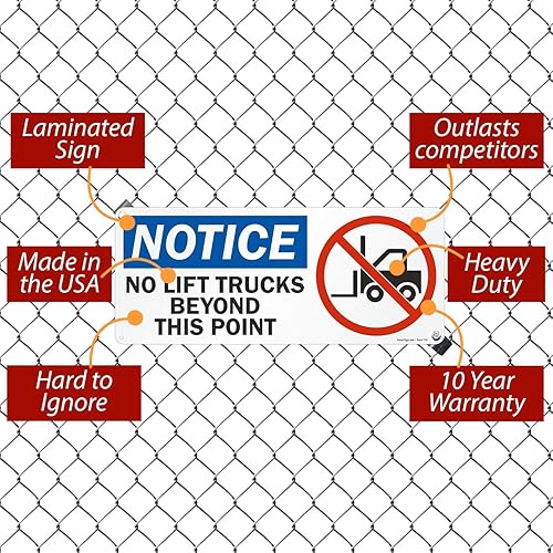 Miniatura 2 de Lyle Seguridad Señal Legend No Aviso Ascensor camiones NegroAzulRojo sobre Blanco 1