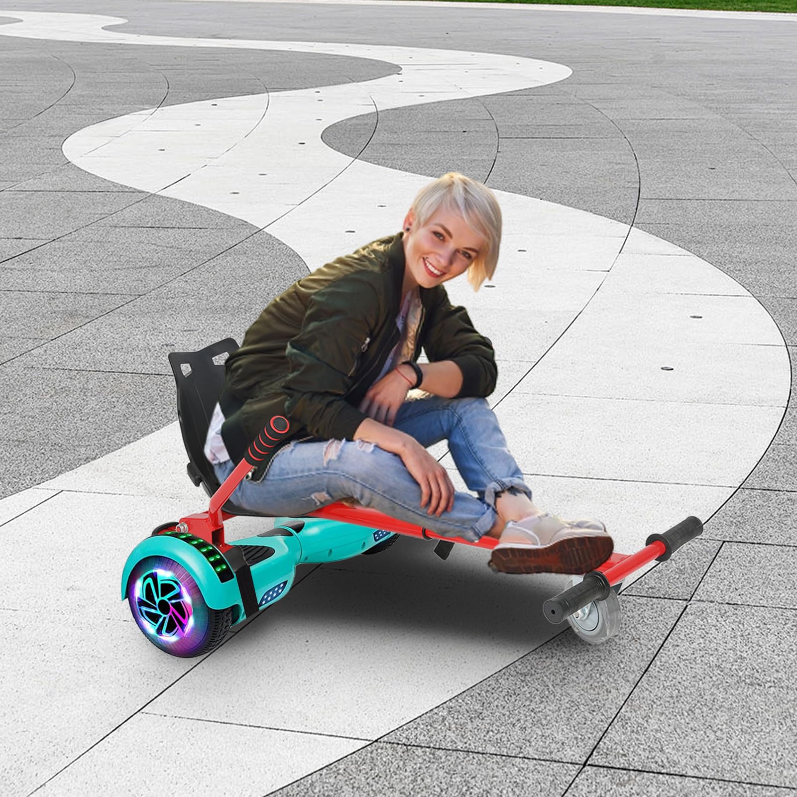 Seduta per hoverboard – Kit ad alte prestazioni, supporto regolabile | maniglie antiscivolo, rinforzato, accessorio versatile per hoverboard da 6,5/8/10 pollici, corsa, relax all'aperto