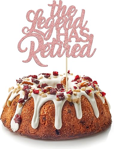 Miniatura 8 de 1 pieza de decoración de pastel con purpurina negra con purpurina de despedida, hola, pensión, decoración para tartas de despedida de jubilación,