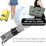 NITION Ceramic Tourmaline Hair Straighteners LCD Flat Iron MCH 10s Fast Heating Up. 1" Smooth 3D Floating Plate Healthy Home Straightening Tools. Travel Pouch. Dual Voltage. Elegant Gift Box