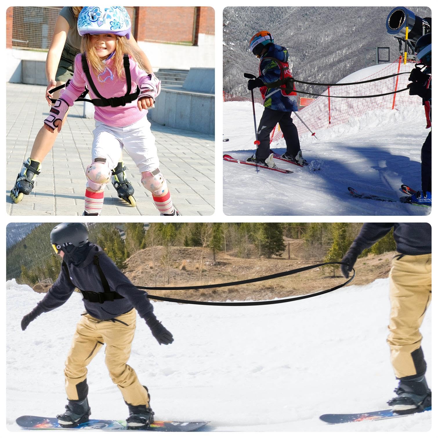 Penitue Harnais de Ski Enfant, Harnais D'entraînement Robuste et Réglable pour Les Épaules avec Laisse Amovible Poignée de Levage Facile pour Le Ski Snowboard et Le Cyclisme Débutants Penitue Harnais de Ski Enfant, Harnais D'entraînement Robuste et Réglable pour Les Épaules avec Laisse Amovible Poignée de Levage Facile pour Le Ski Snowboard et Le Cyclisme Débutants