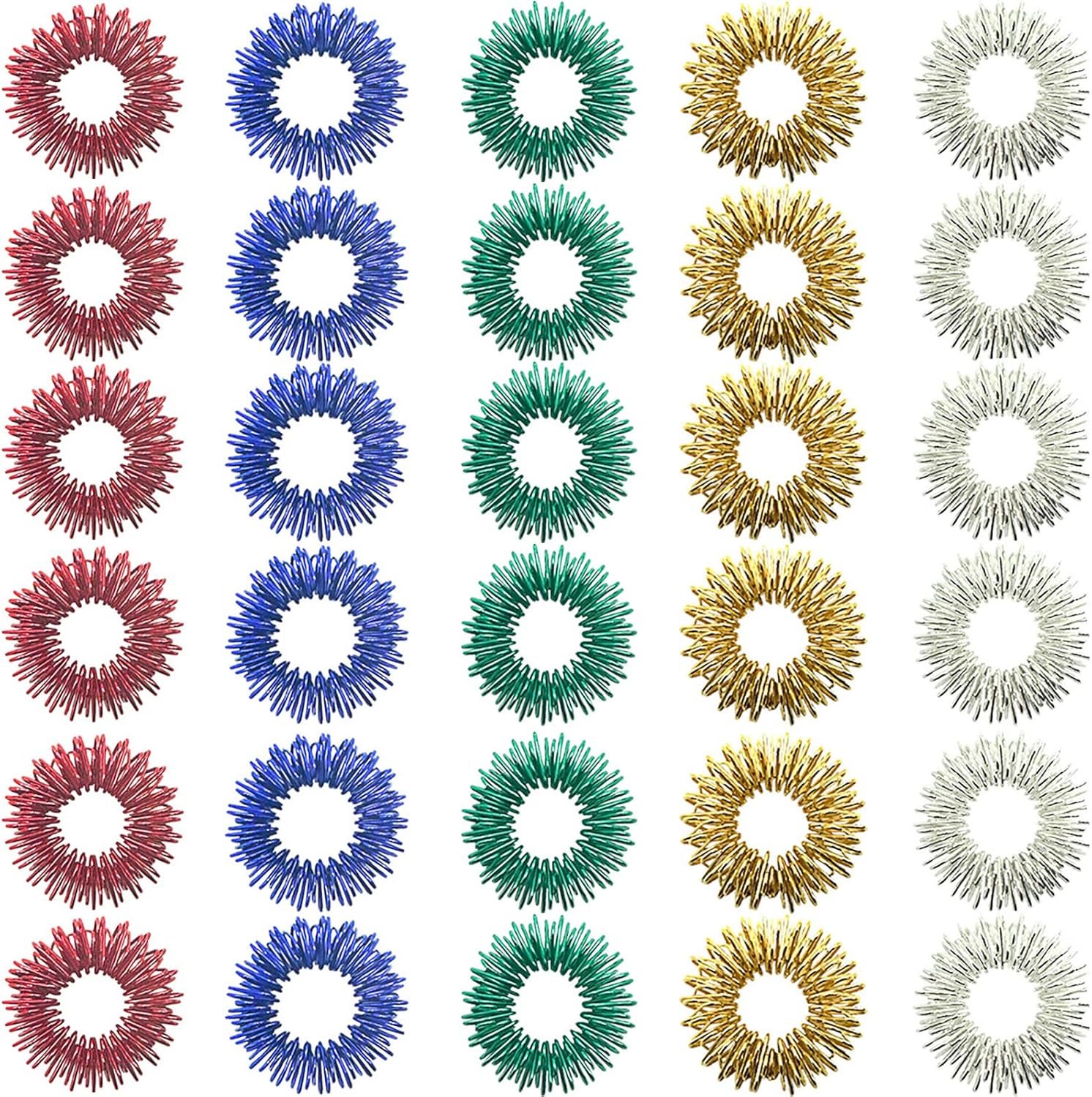 30 Pcs Acupressure Ring, Acupuncture Ring, Acupressure Rings Fidget Toy