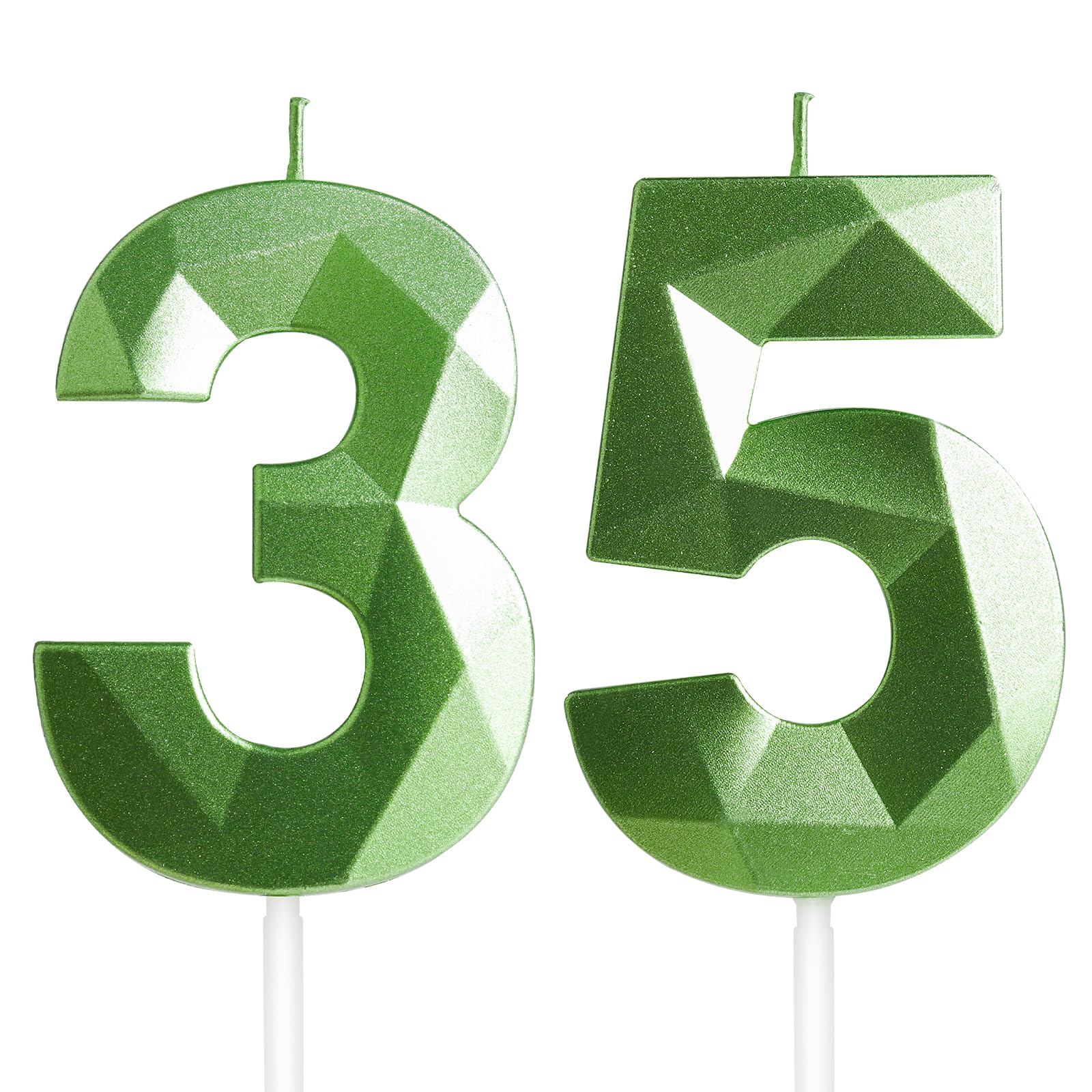 Yiran 50th Birthday Candles, Gold Number 50 Happy Birthday Candles, Cake Topper Decorations for Birthday Party, Wedding Anniversary Celebration Supply — view 122