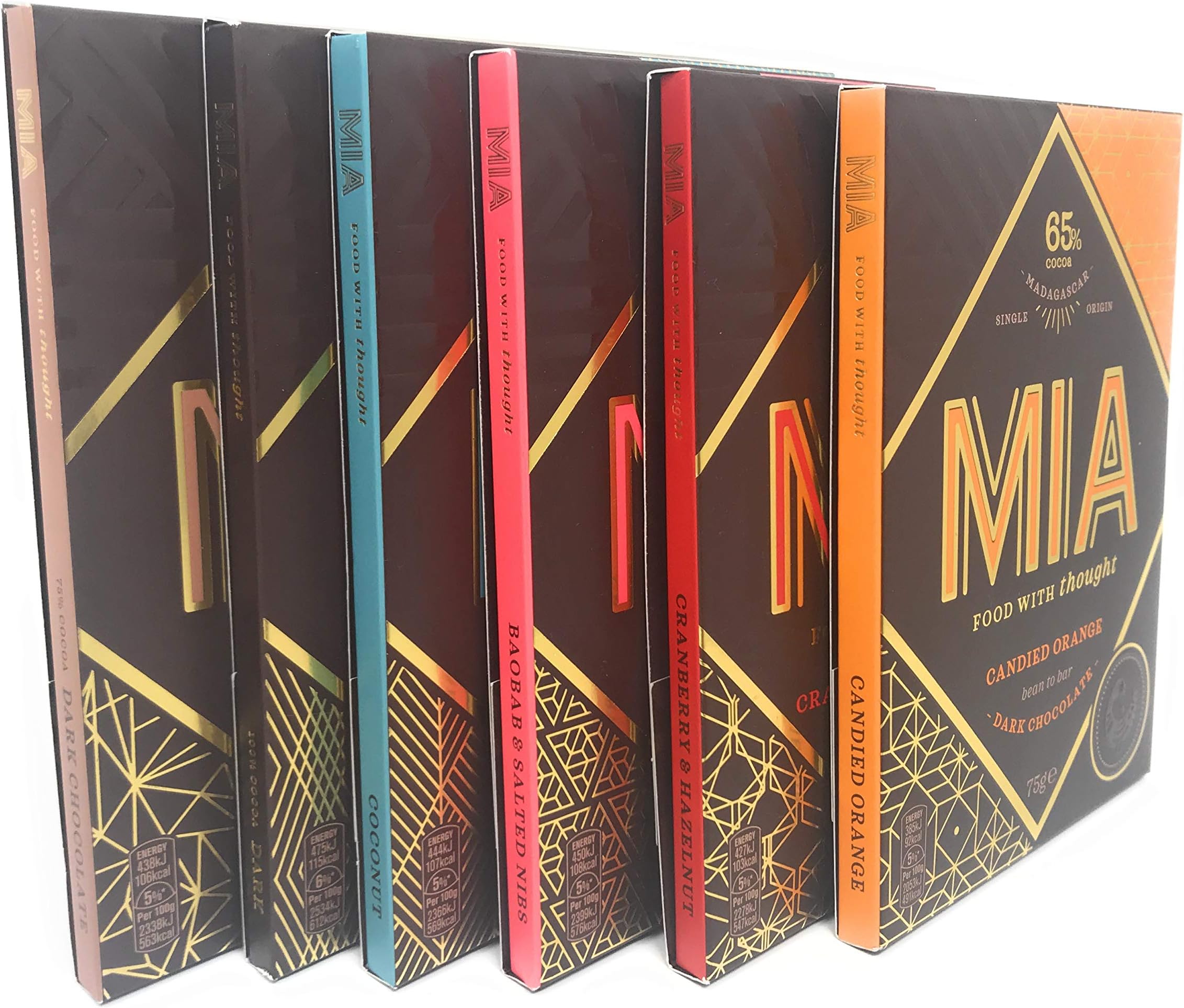 MIA Dark Chocolate 6 Flavour Bars Box Set - 450g