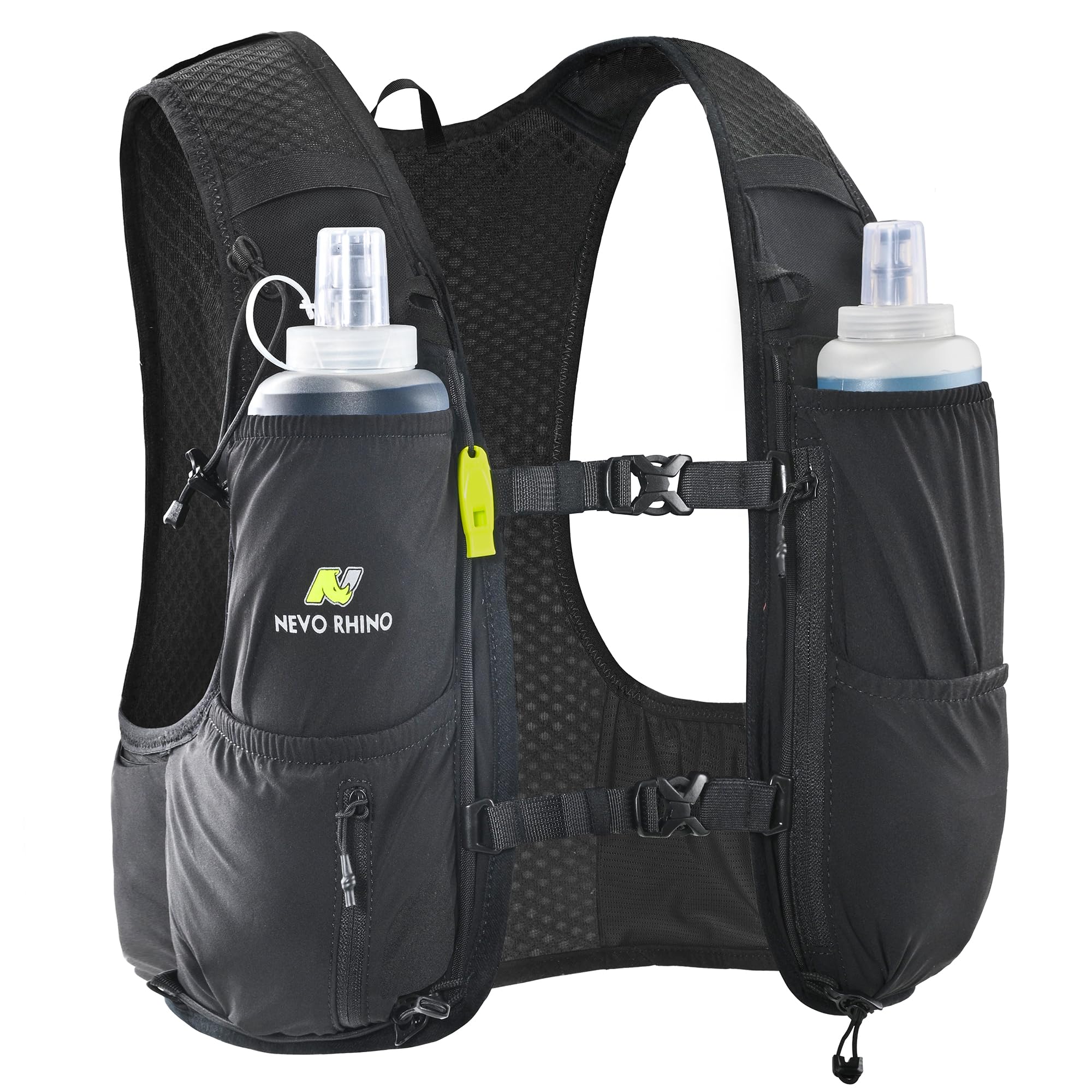 N NEVO RHINO Running Vest, Hyration Vest with 2 Pcs 500ML Soft Flasks