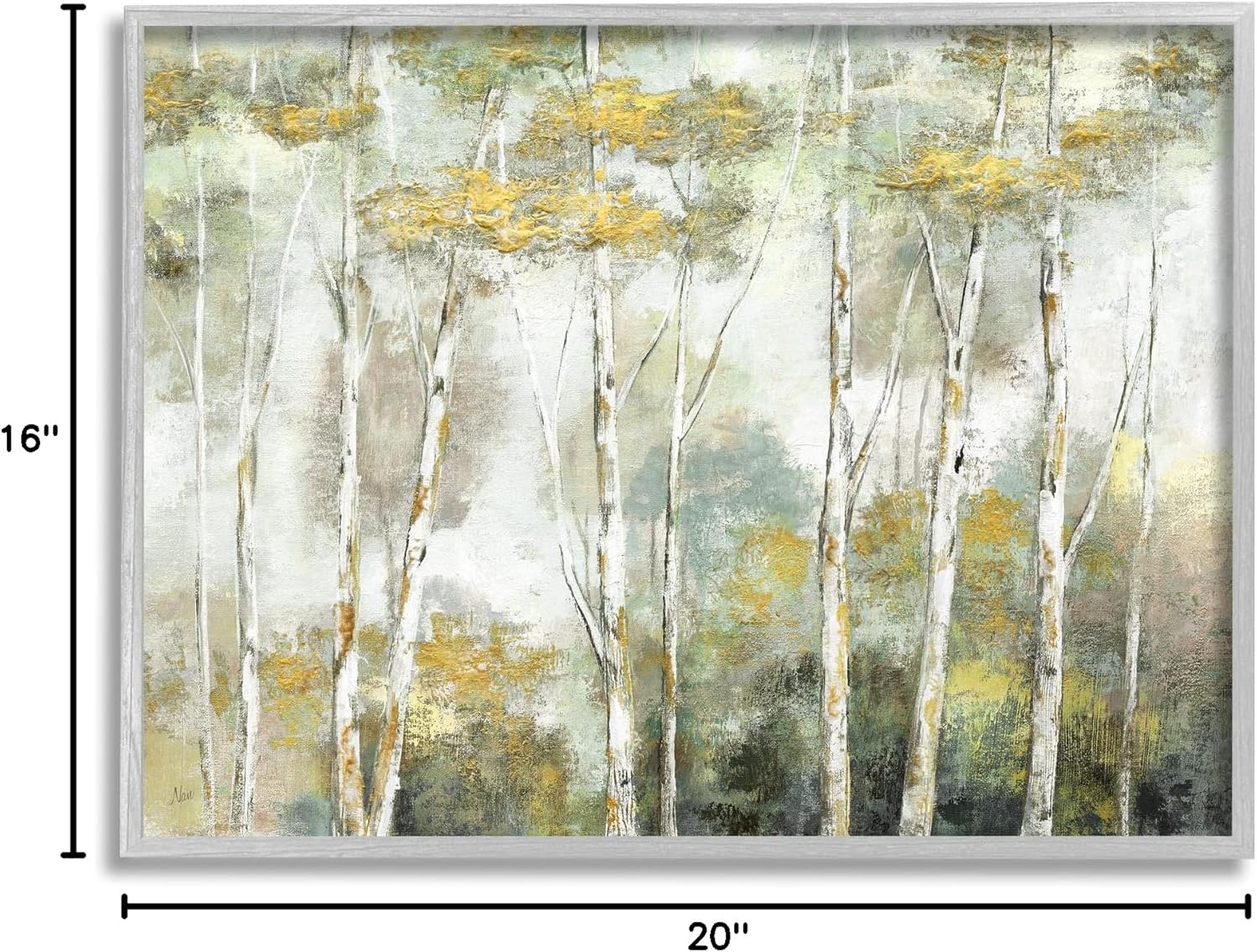 Stupell Industries Summer Forest Birch Trees Impressionist Nature Painting, Design by Nan