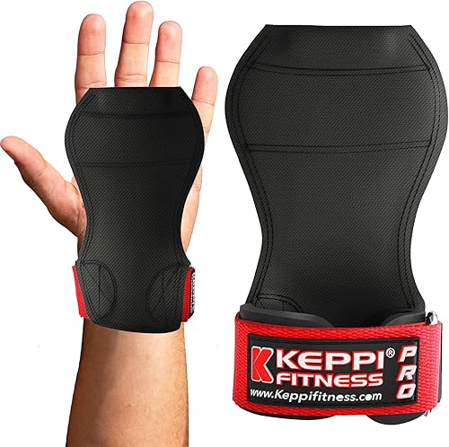 Miniatura 8 de Keppi Puños de levantamiento de pesas PRO con correas de muñeca, muñequeras resistentes para peso muerto, tirar, gimnasio, entrenamiento, ejercicio,