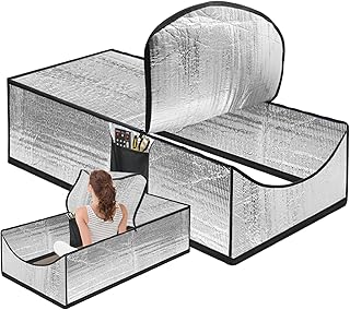 Isolierte Abdeckung für Dachbodentreppen, isolierende Abdeckung für den Zugang zum Dachboden, isolierende Abdeckung mit Reißverschluss aus Aluminium, 137 x 63,5 x 27,9 cm, isolierte Abdeckung