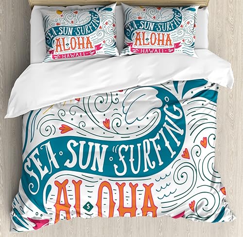 Miniatura 96 de Ambesonne - Funda de edredón multicolor disponible en tres tamaños y en diferentes colores, Tela, Beige, King