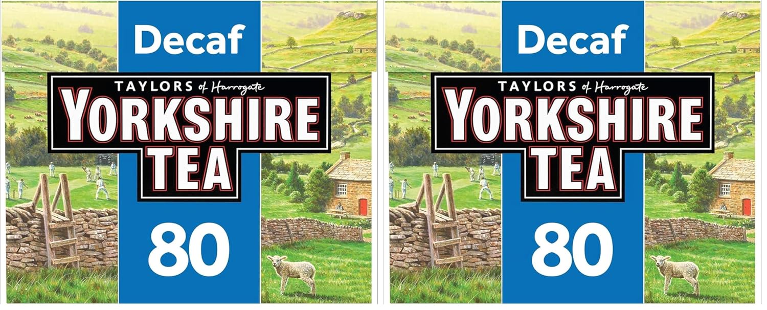Yorkshire Tea Decaf, 80 Tea Bags (Pack of 2)