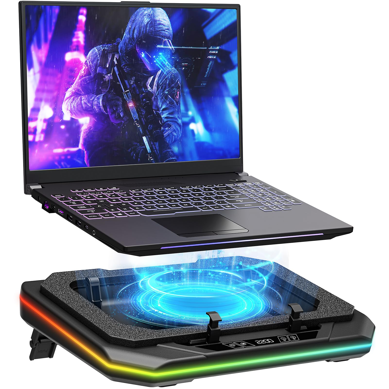 Amazon.com: Mountory RGB Laptop Cooling Pad for 13-19