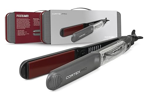 Cortex Professional Plancha plana Vapor – Placas de cerámica Thermolon Vapor Mist – Vapor Infusion Steamliner – Plancha profesional – con paquete de