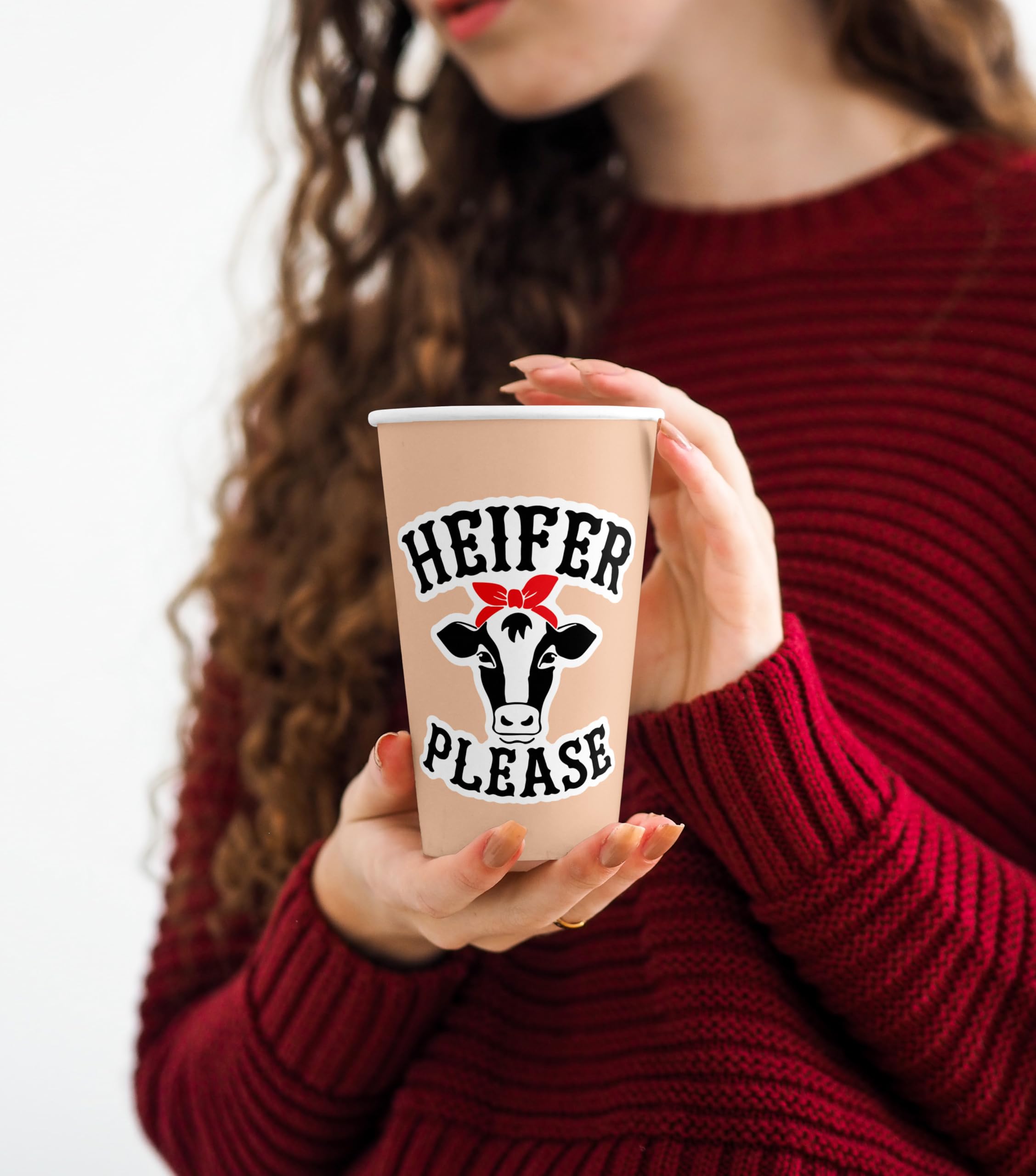 2 Pack Heifer Please Cow Calf Girl Vinyl Sticker Decal - 5 Inches - Funny Cute Cool Waterproof — view 4