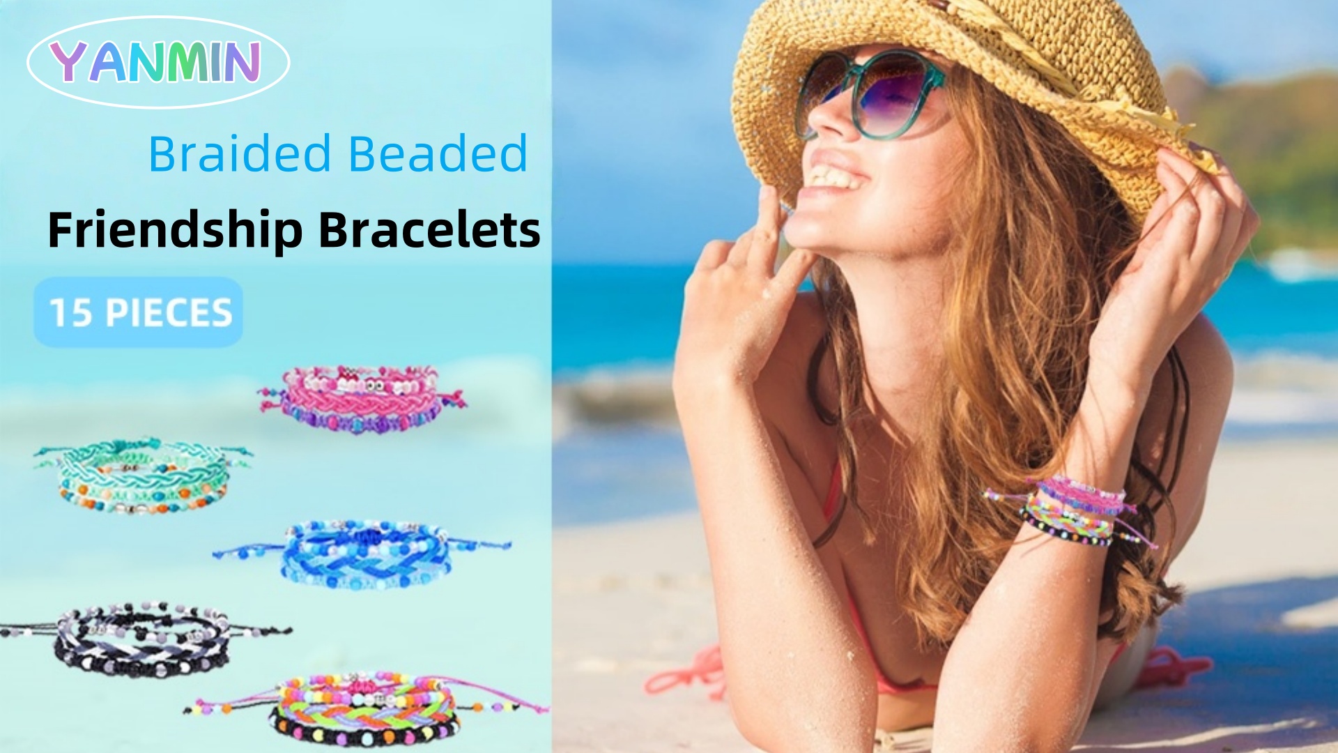 Amazon.com: YANMIN 15pcs Braided Beaded Friendship Bracelets for