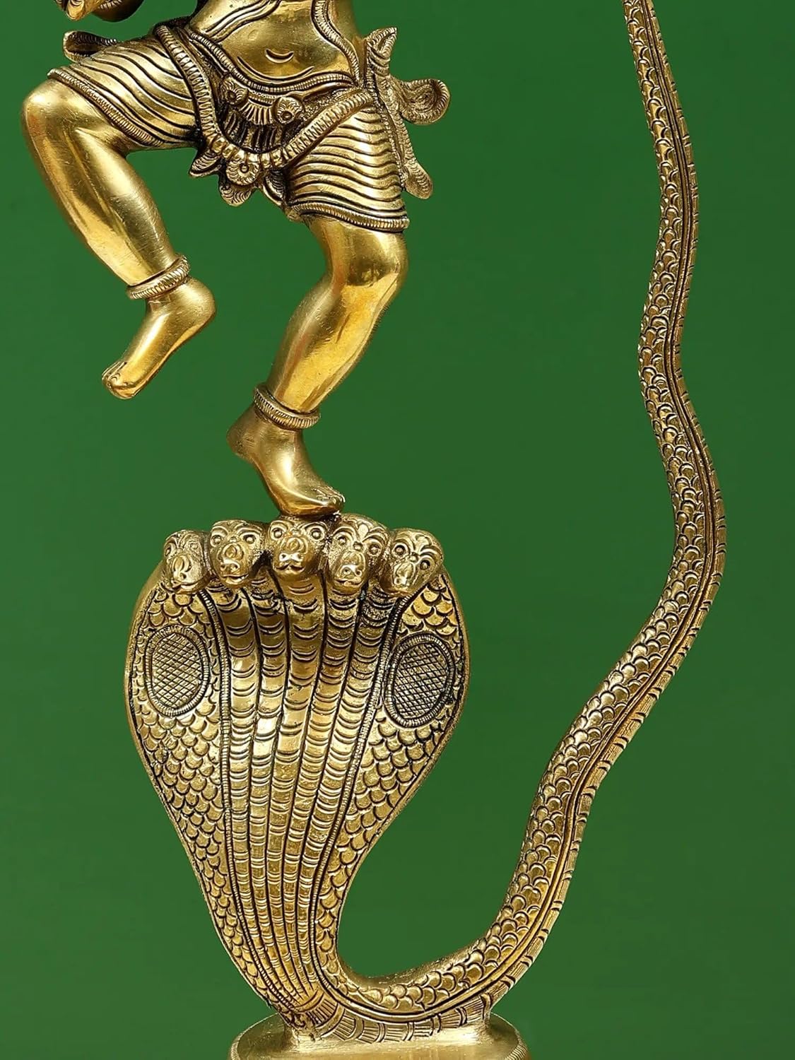 Exotic India 18" Brass Kaliya Krishna - Brass