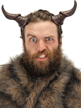 elope Beast Horns Headband Costume Accessory for Adults | Unisex Faux Devil Halloween Horns