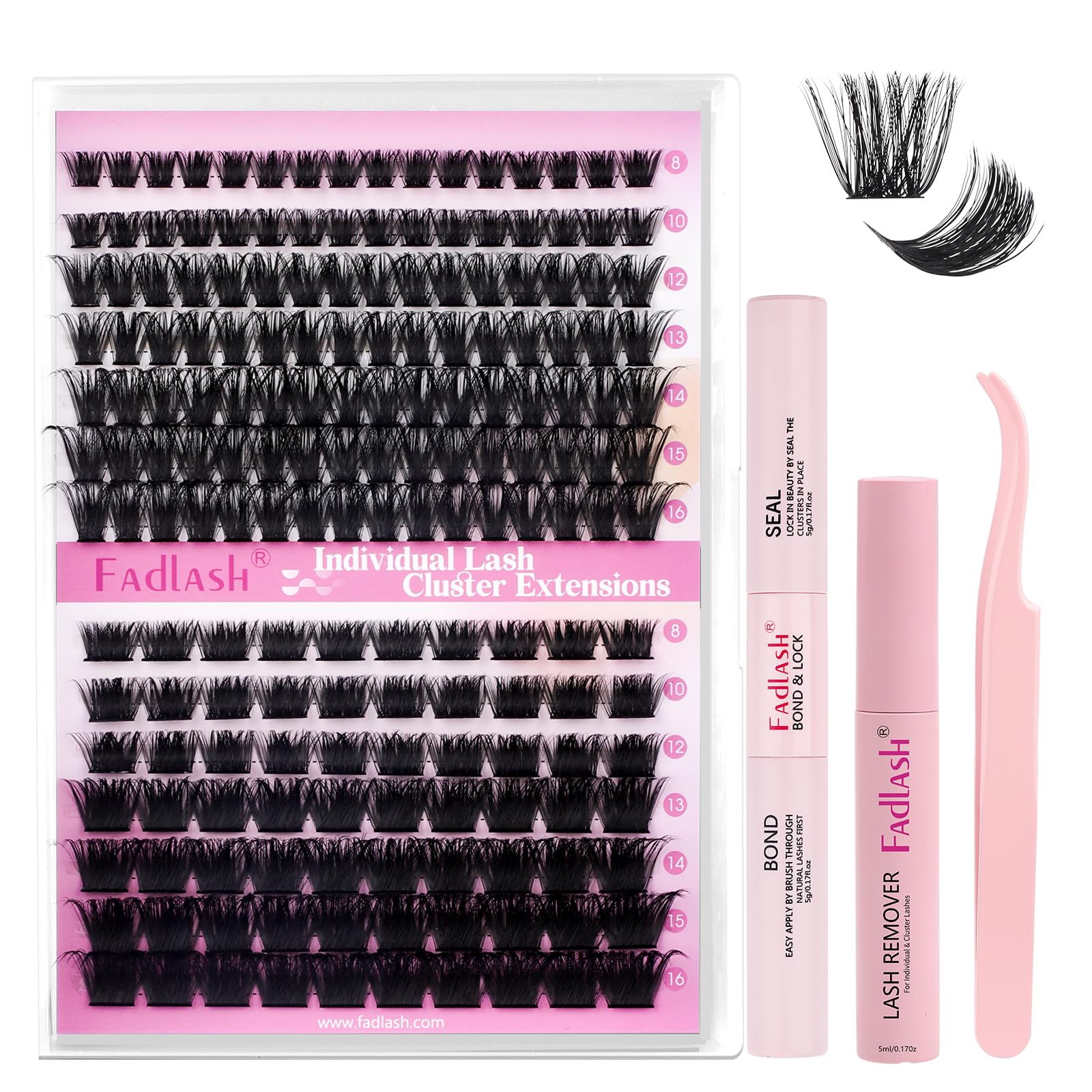 FADLASH Lash 120pcs 0.07mm D Curl 8-16mm 40D Mixed Trays Customizable DIY Eyelash Extensions for Beginners — view 88