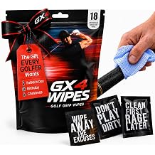 GX4 Golf Grip Wipes Restore Tackiness Instantly Golf Grip Cleaning Wipes for Sticky Performance Remove Sweat, Dirt & Oils Portable Pack for Every Round