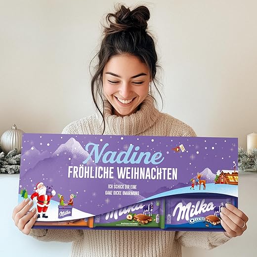 Riesen Milka Schokoladentafel personalisiert mit Namen und Botschaft