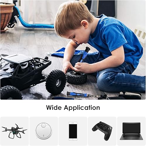 Miniatura 8 de Destornillador de precisión electrónica de 142 piezas con kit de herramientas de reparación magnética de 120 puntas para iPhone, MacBook,