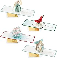 Vista 6 de Hallmark Signature Paper Wonder Surtido de Tarjetas Pop Up Navideñas, Religiosas (4 Tarjetas de Días Festivos con Sobres)